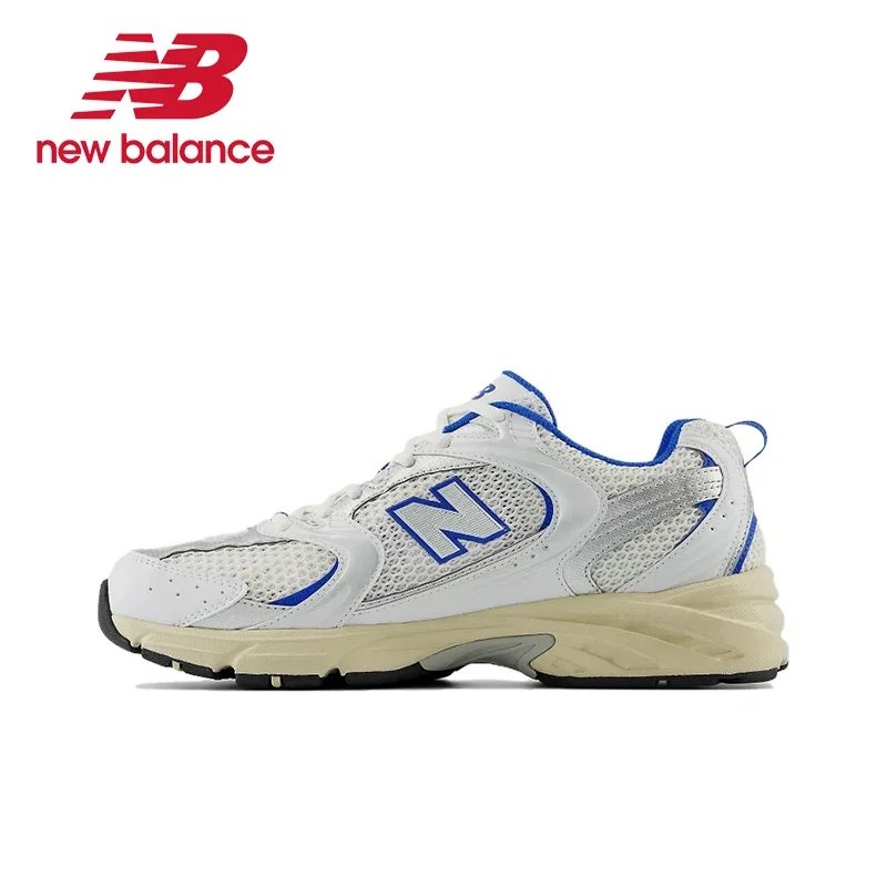 New Balance NB530 Comfort Fabric Faux Leather Breathable Low-Top Men's and Women's Running Shoes Grey Silver Unisex MR530KA