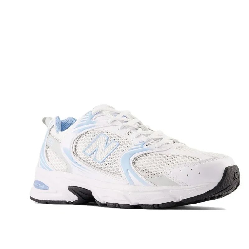 New Balance NB530 Comfort Fabric Faux Leather Breathable Low-Top Men's and Women's Running Shoes Grey Silver Unisex MR530KA