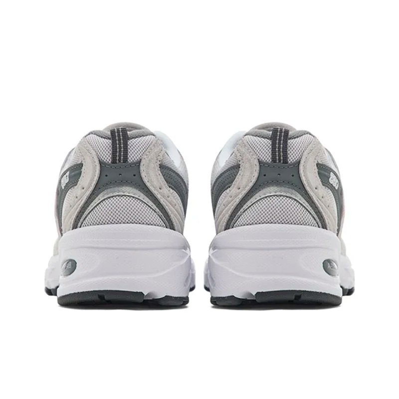 New Balance NB530 Comfort Fabric Faux Leather Breathable Low-Top Men's and Women's Running Shoes Grey Silver Unisex MR530KA