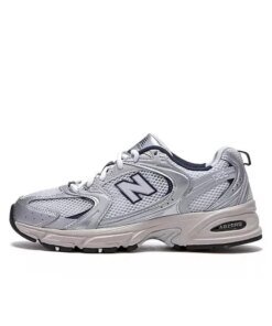 New Balance NB530 Comfort Fabric Faux Leather Breathable Low-Top Men's and Women's Running Shoes Grey Silver Unisex MR530KA