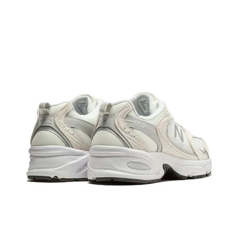 New Balance NB530 Comfort Fabric Faux Leather Breathable Low-Top Men's and Women's Running Shoes Grey Silver Unisex MR530KA