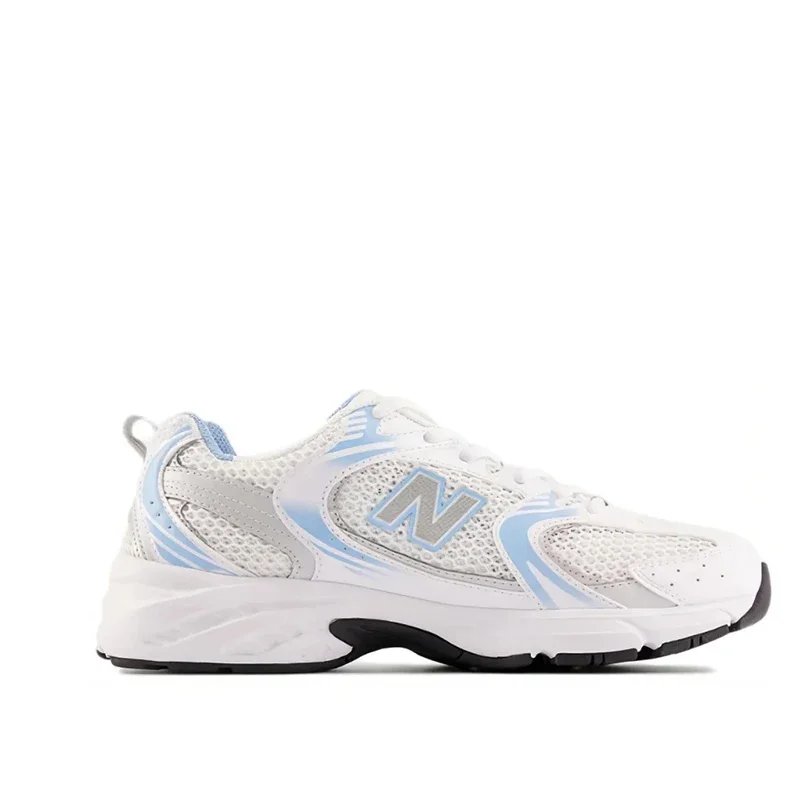 New Balance NB530 Comfort Fabric Faux Leather Breathable Low-Top Men's and Women's Running Shoes Grey Silver Unisex MR530KA