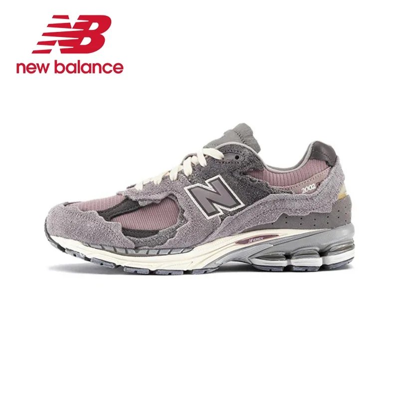 Original New Balance NB 2002R Retro All-fit Shock-absorbing Wear-resistant Running Shoes Unisex Rain Ash Sneakers M2002RDA