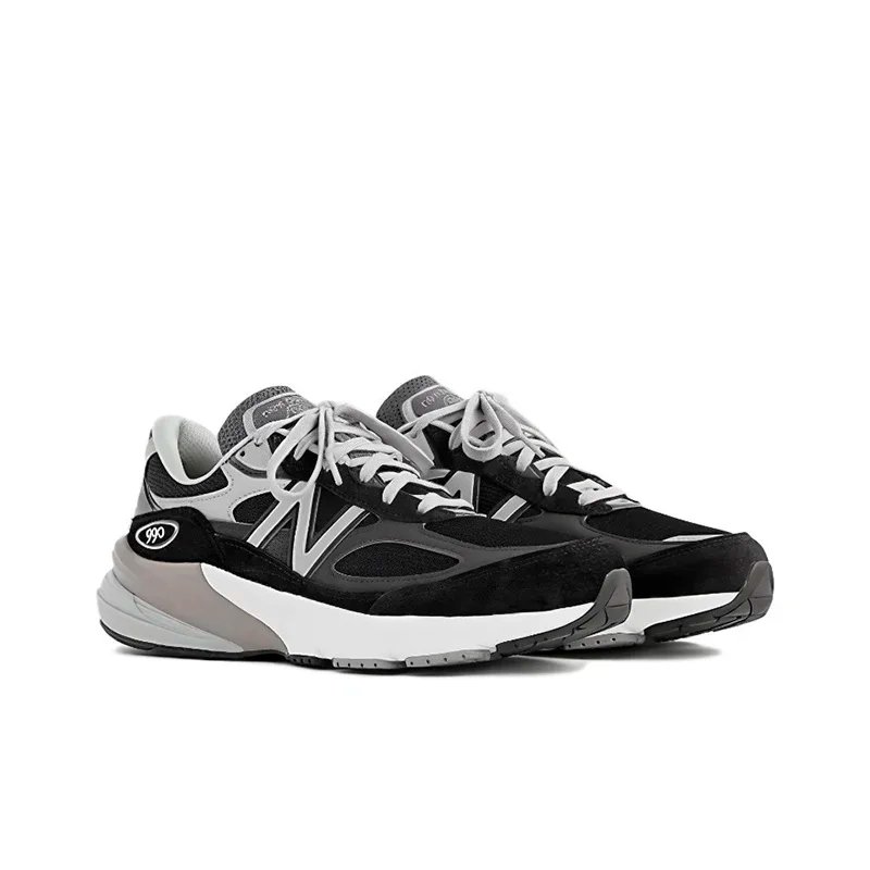 Original New Balance NB 990 V6 Trend Vintage Fabric Leather Shock Absorption Casual Running Shoes Unisex Sneakers M990GL6