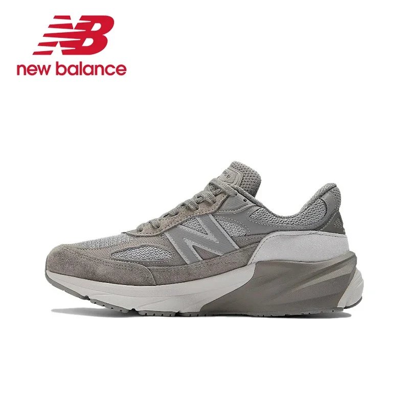 Original New Balance NB 990 V6 Trend Vintage Fabric Leather Shock Absorption Casual Running Shoes Unisex Sneakers M990GL6