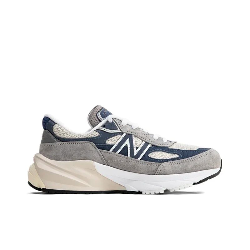 Original New Balance NB 990 V6 Trend Vintage Fabric Leather Shock Absorption Casual Running Shoes Unisex Sneakers M990GL6