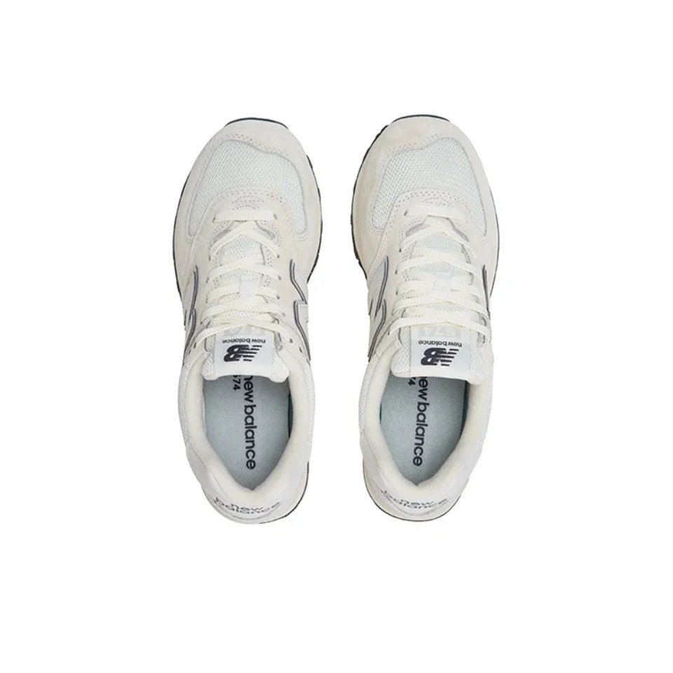 Original New Balance NB 574 Classic Vintage Mesh Fabric Faux Leather Casual Men's and Women's Running Shoes Deep Blue ML574EVG