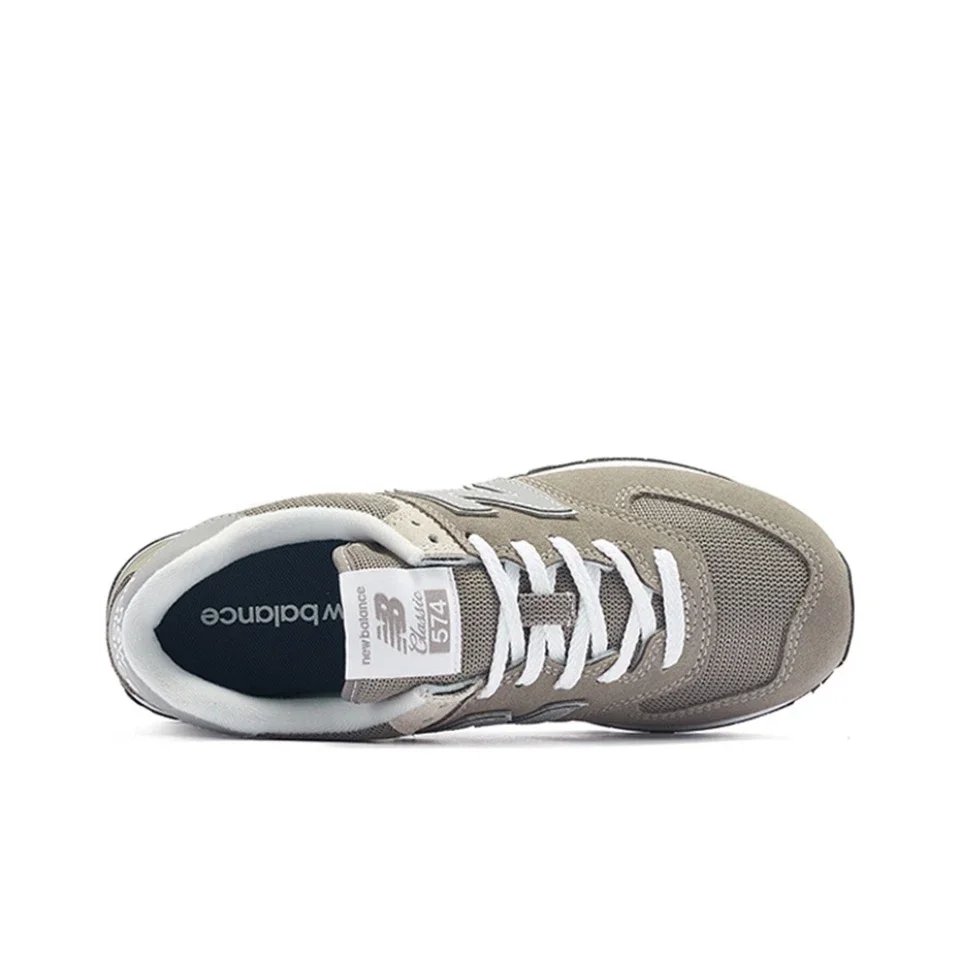 Original New Balance NB 574 Classic Vintage Mesh Fabric Faux Leather Casual Men's and Women's Running Shoes Deep Blue ML574EVG