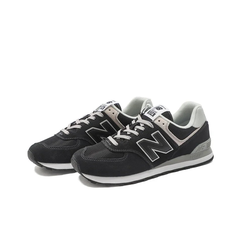 Original New Balance NB 574 Classic Vintage Mesh Fabric Faux Leather Casual Men's and Women's Running Shoes Deep Blue ML574EVG