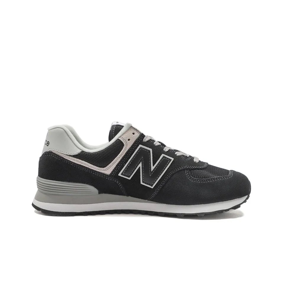 Original New Balance NB 574 Classic Vintage Mesh Fabric Faux Leather Casual Men's and Women's Running Shoes Deep Blue ML574EVG