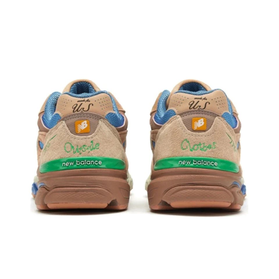 Original New Balance NB 990 V3 Classic Vintage Mesh Fabric Leather Casual Men's and Women's Running Shoes White Silver M990AL3