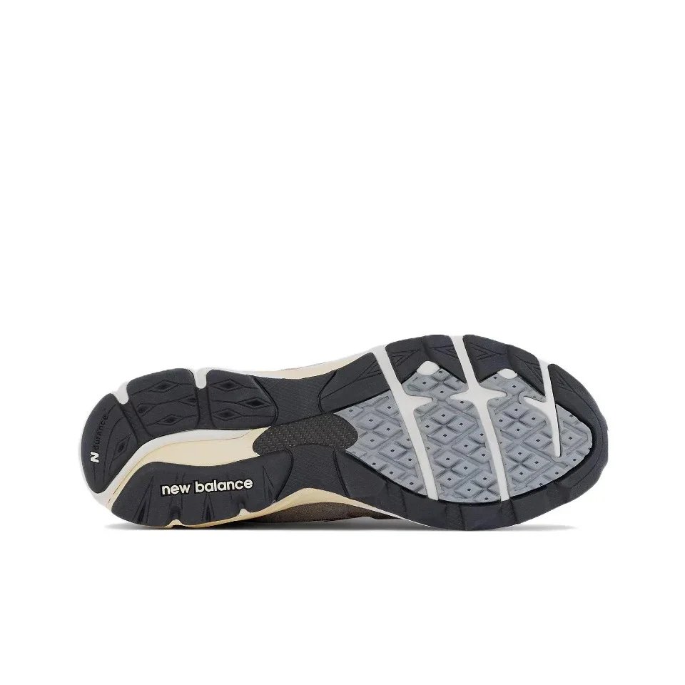 Original New Balance NB 990 V3 Classic Vintage Mesh Fabric Leather Casual Men's and Women's Running Shoes White Silver M990AL3