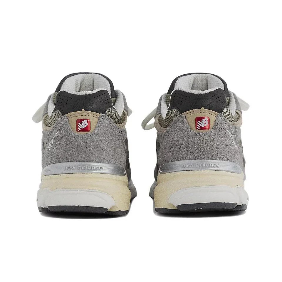 Original New Balance NB 990 V3 Classic Vintage Mesh Fabric Leather Casual Men's and Women's Running Shoes White Silver M990AL3