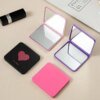 Heallor Mini Makeup Mirror Foldable Double Pocket Small Makeup Mirror for Travel Beauty Cosmetic Tool