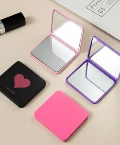 Heallor Mini Makeup Mirror Foldable Double Pocket Small Makeup Mirror for Travel Beauty Cosmetic Tool