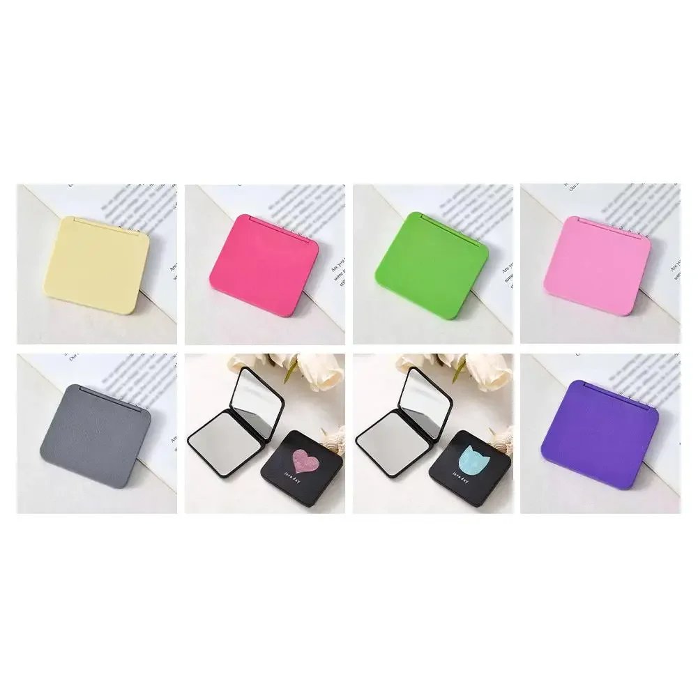 Heallor Mini Makeup Mirror Foldable Double Pocket Small Makeup Mirror for Travel Beauty Cosmetic Tool Heallor Mini Makeup Mirror Foldable Double Pocket Small Makeup Mirror for Travel Beauty Cosmetic Tool