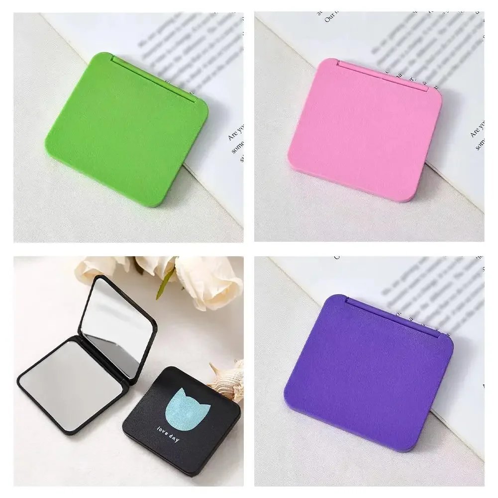 Heallor Mini Makeup Mirror Foldable Double Pocket Small Makeup Mirror for Travel Beauty Cosmetic Tool Heallor Mini Makeup Mirror Foldable Double Pocket Small Makeup Mirror for Travel Beauty Cosmetic Tool
