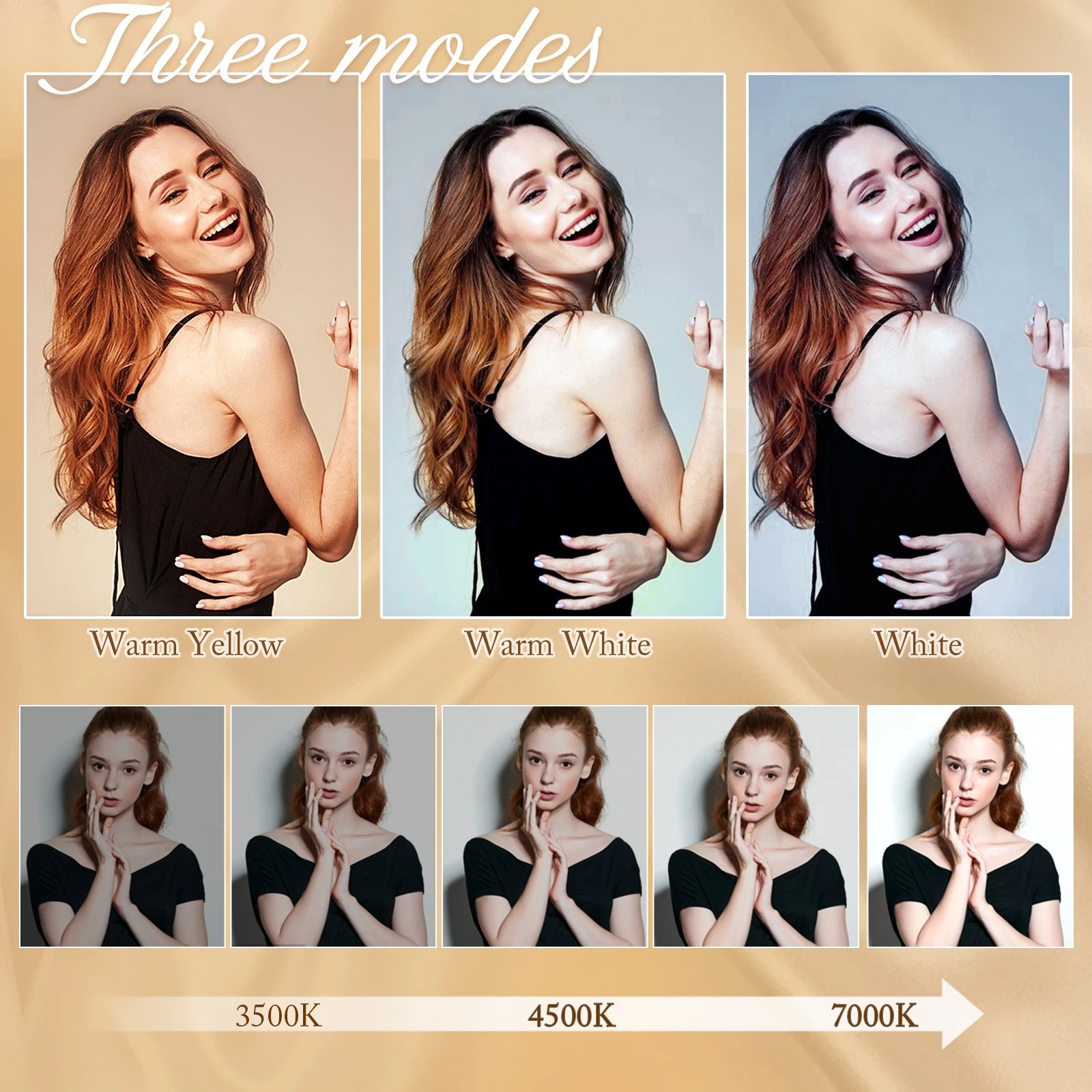 Compact Small Mini Gift Vanity Table Folding LED Lights Portable Hand Held Pocket Makeup Mirror 1X 10X magnifying