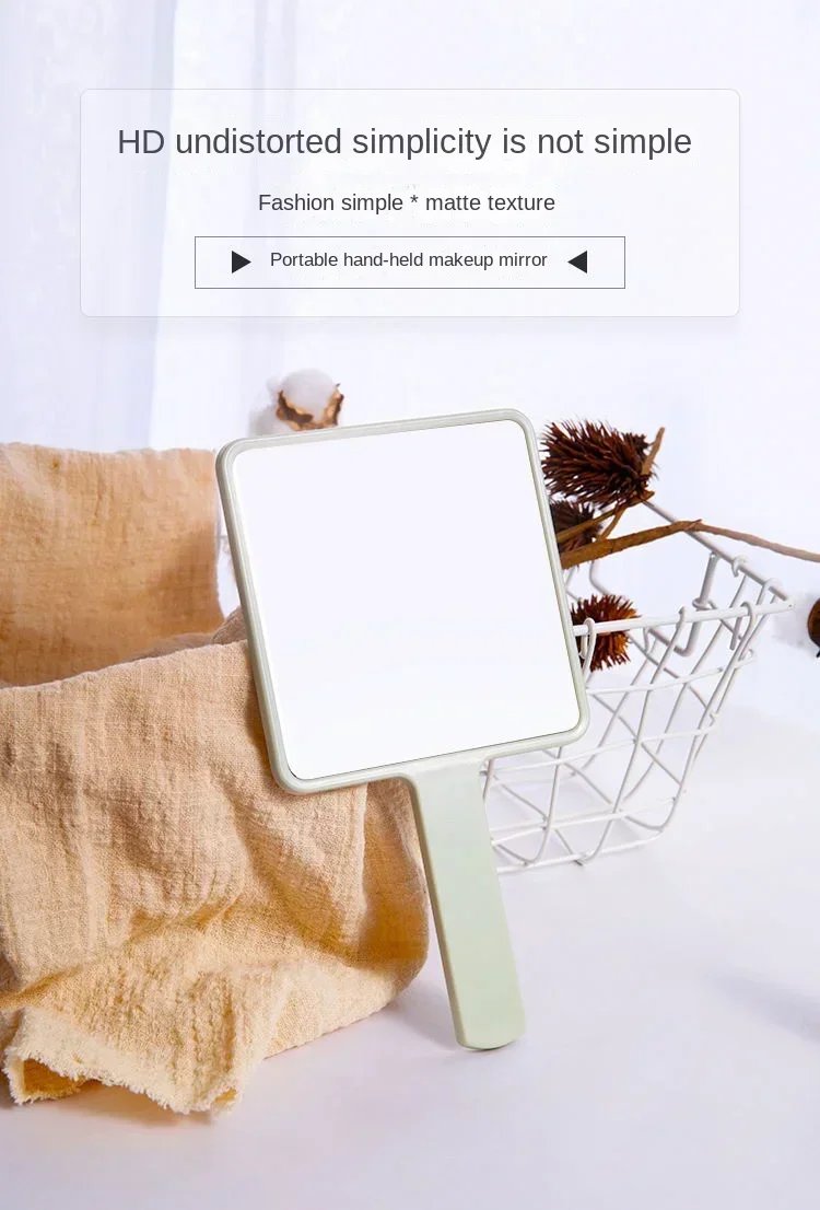 Eyelash Extension Handheld Makeup Mirror Square Makeup Vanity Mirror with Handle Hand Mirror SPA Salon Compact Mirrors