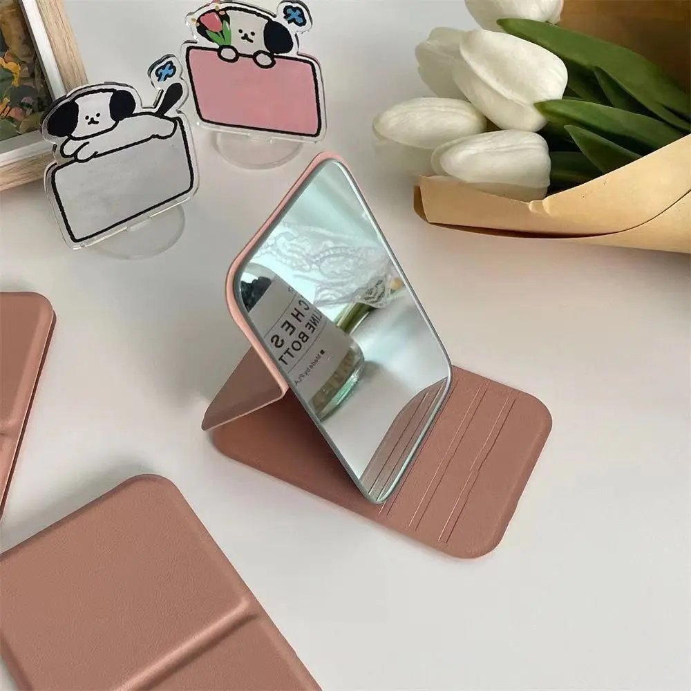 Hand-held Desktop Stand Mirror High Definition Folding Makeup Mirror Light Weight Easy To Carry Vanity Mirror Cosmetic Tools Hand-held Desktop Stand Mirror High Definition Folding Makeup Mirror Light Weight Easy To Carry Vanity Mirror Cosmetic Tools