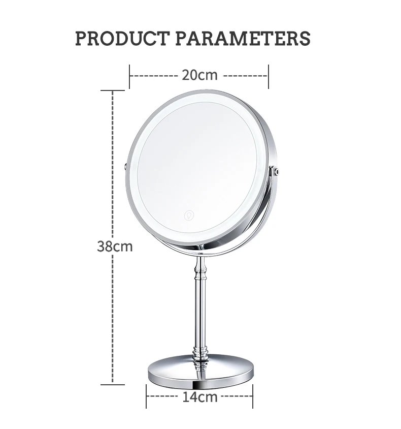 8 Inch Gold Makeup Mirror With Light USB Charging 10X Magnifying Vanity Mirror Backlit Adjustable Light Standing Cosmetic Mirror 8 Inch Gold Makeup Mirror With Light USB Charging 10X Magnifying Vanity Mirror Backlit Adjustable Light Standing Cosmetic Mirror