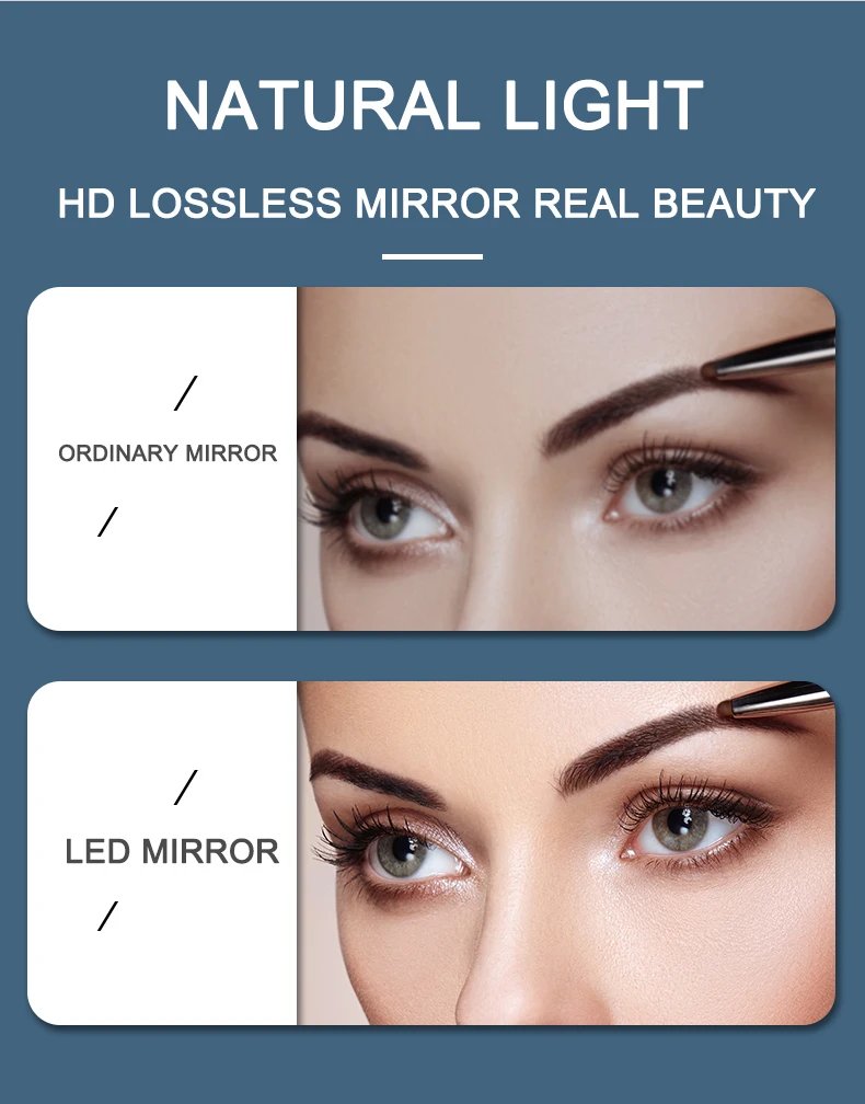 8 Inch Gold Makeup Mirror With Light USB Charging 10X Magnifying Vanity Mirror Backlit Adjustable Light Standing Cosmetic Mirror 8 Inch Gold Makeup Mirror With Light USB Charging 10X Magnifying Vanity Mirror Backlit Adjustable Light Standing Cosmetic Mirror