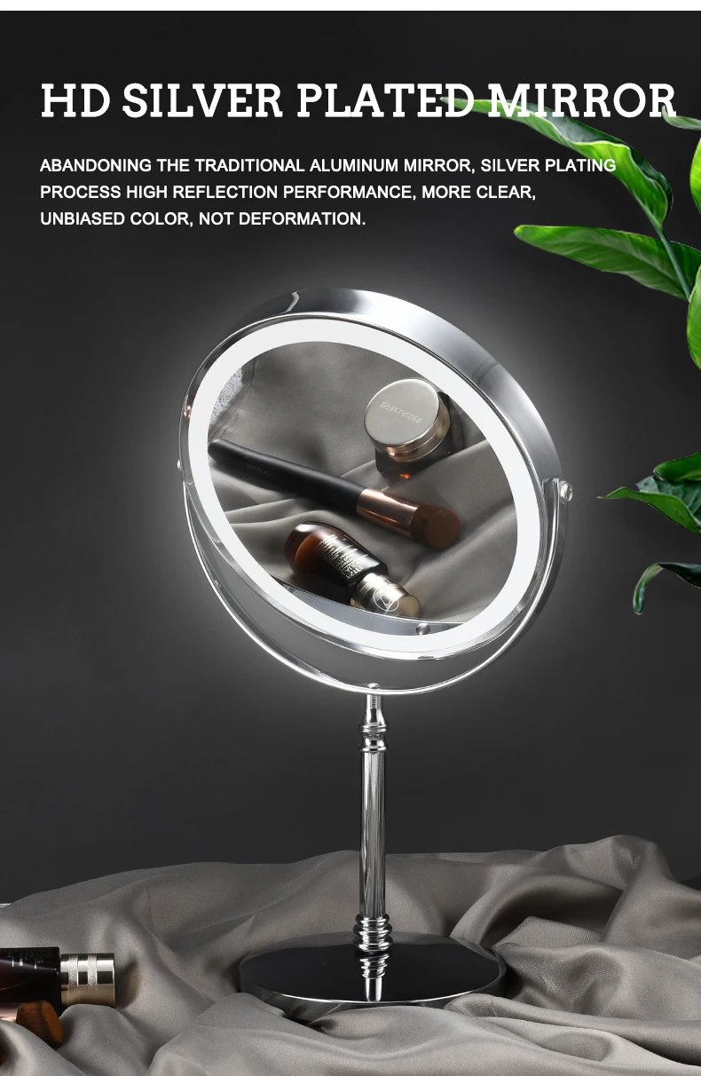 8 Inch Gold Makeup Mirror With Light USB Charging 10X Magnifying Vanity Mirror Backlit Adjustable Light Standing Cosmetic Mirror 8 Inch Gold Makeup Mirror With Light USB Charging 10X Magnifying Vanity Mirror Backlit Adjustable Light Standing Cosmetic Mirror