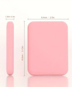 Alternative view of Mini Compact Led Makeup Mirror With Light 2X Magnifying Small Pocket Portable Travel Pink Black Foldable Cosmetic Vanity Mirrors