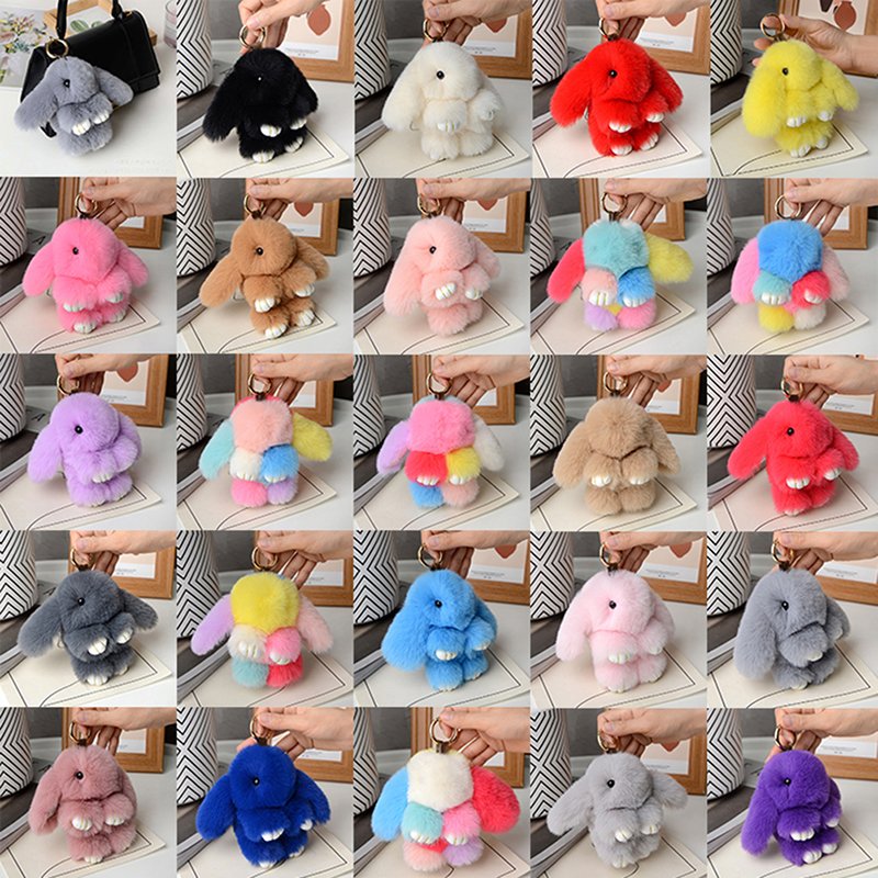1PC 15cm Rabbit Fur Keychain Women Bag Car KeyChain Pendant Decoration Jewelry Bags Hangings Accessories Gifts Пушистые Игрушки 1PC 15cm Rabbit Fur Keychain Women Bag Car KeyChain Pendant Decoration Jewelry Bags Hangings Accessories Gifts Пушистые Игрушки