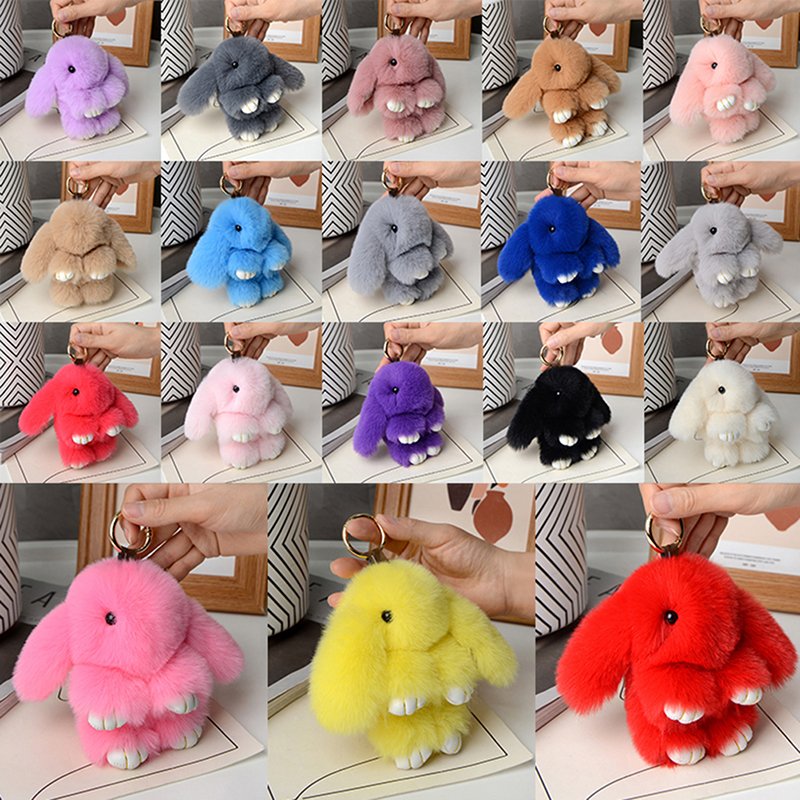 1PC 15cm Rabbit Fur Keychain Women Bag Car KeyChain Pendant Decoration Jewelry Bags Hangings Accessories Gifts Пушистые Игрушки 1PC 15cm Rabbit Fur Keychain Women Bag Car KeyChain Pendant Decoration Jewelry Bags Hangings Accessories Gifts Пушистые Игрушки