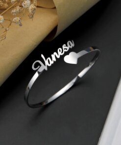 Personalized Name Bracelet for Women Men Custom Jewelry Stainless Steel Customized Gold Color Arabic Name Bangle Birthday Gift