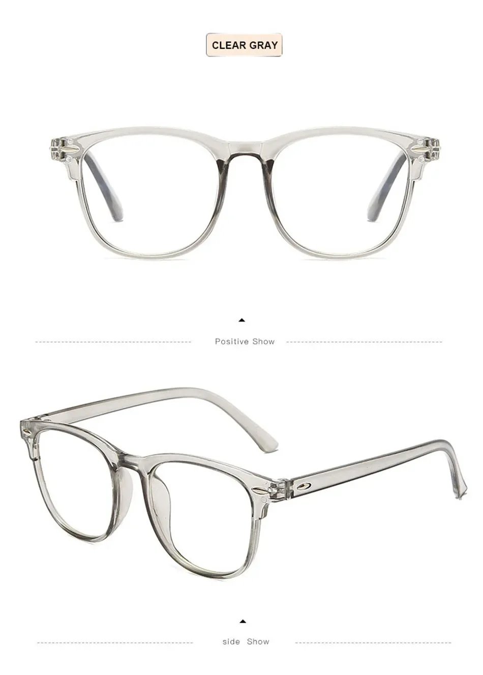 Classic Transparent Computer Glasses Frame Women Men Anti Blue Light Blocking Glasses Optical Glass Lenses Oculos Male