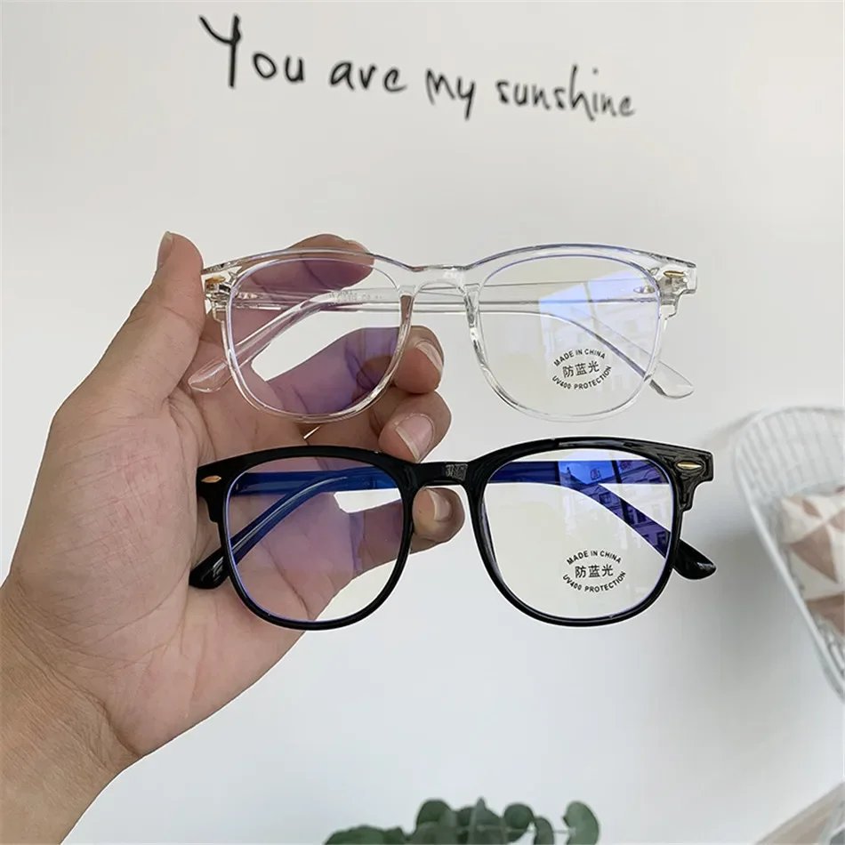 Classic Transparent Computer Glasses Frame Women Men Anti Blue Light Blocking Glasses Optical Glass Lenses Oculos Male