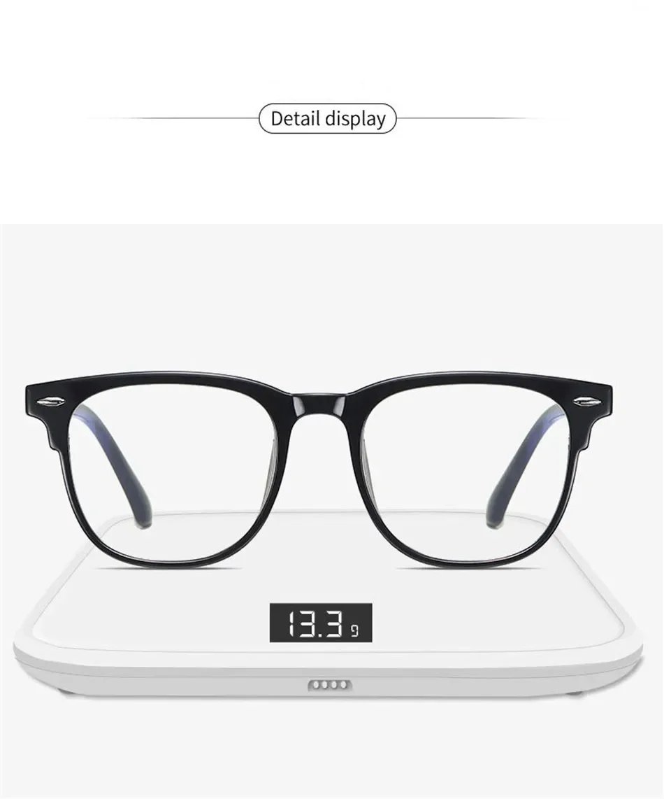 Classic Transparent Computer Glasses Frame Women Men Anti Blue Light Blocking Glasses Optical Glass Lenses Oculos Male