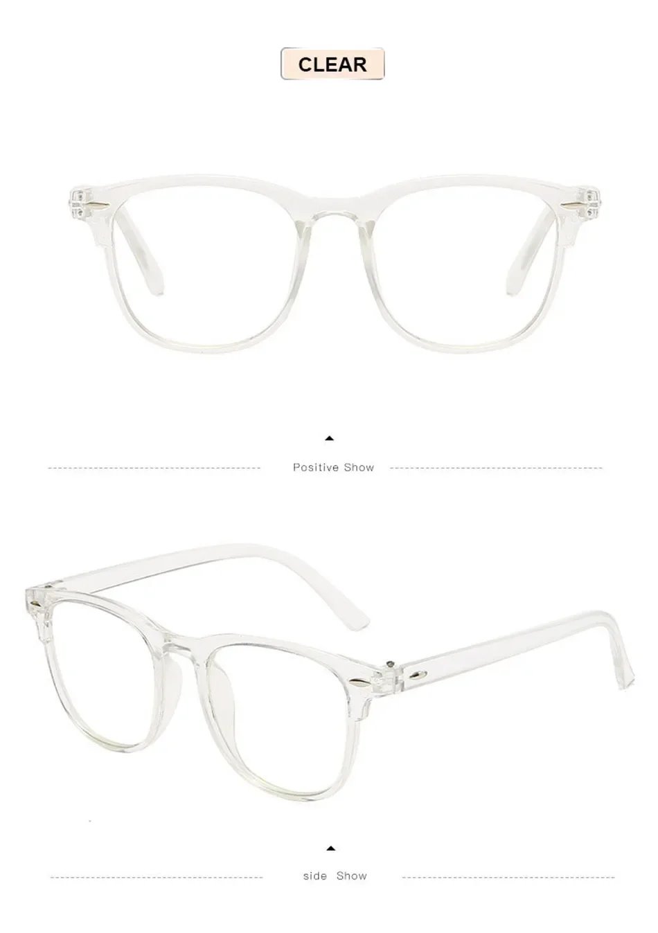Classic Transparent Computer Glasses Frame Women Men Anti Blue Light Blocking Glasses Optical Glass Lenses Oculos Male