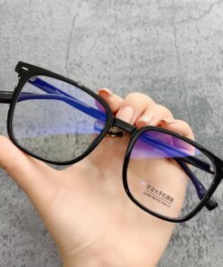 Black Computer Glasses Frame Women Men Anti Blue Light Square Rectangle Eyewear Blocking Glasses Optical Spectacle Eyeglass