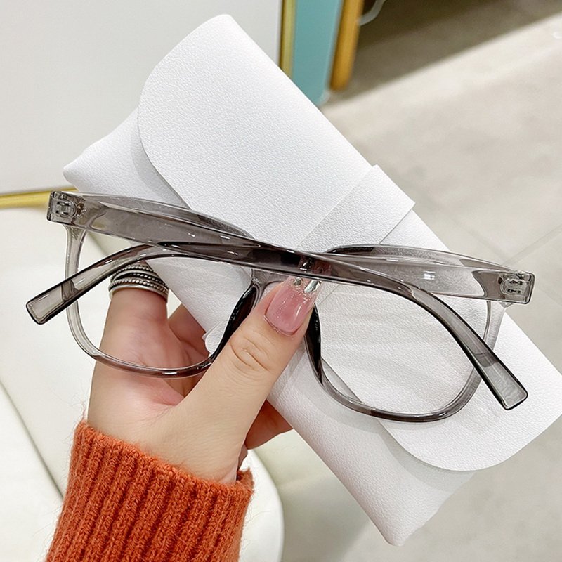 Fashion Classic Anti Blue Light Large Square Glasses Black Transparent Frame Men Women Computer Eye Protection Plain Spectacles