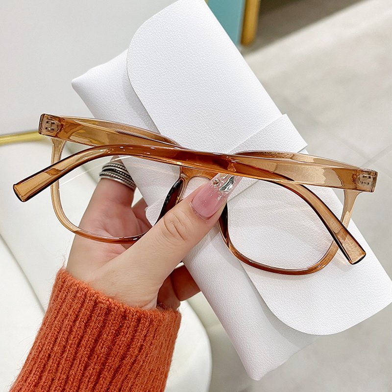 Fashion Classic Anti Blue Light Large Square Glasses Black Transparent Frame Men Women Computer Eye Protection Plain Spectacles
