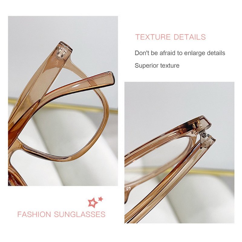 Fashion Classic Anti Blue Light Large Square Glasses Black Transparent Frame Men Women Computer Eye Protection Plain Spectacles