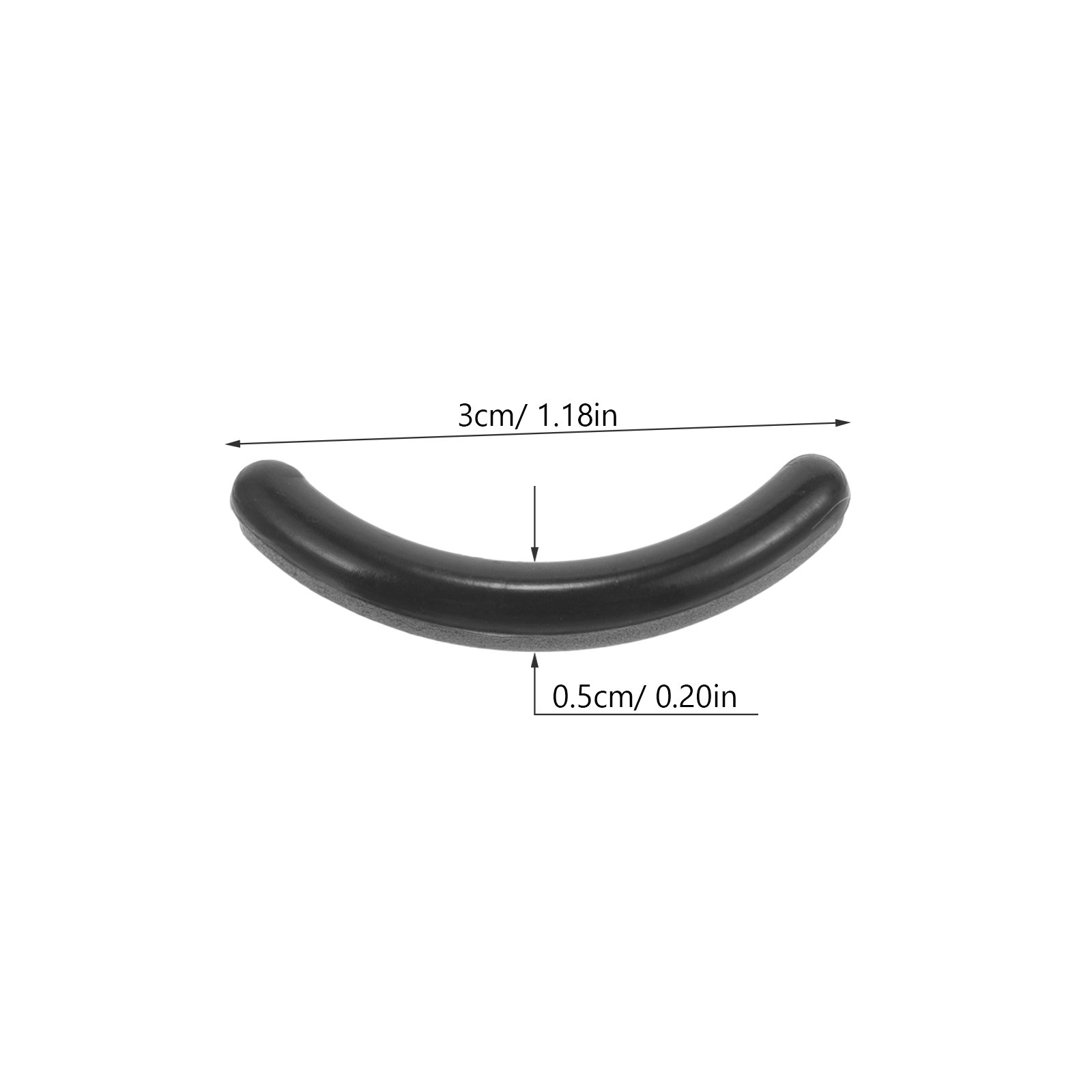 50pcs Eyelash Curler Refill Replacements Makeup Eyelash Pads for Mascara Eyeliner ( Black )