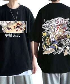 New T-Shirts Cool Uzui Tengen Graphic Printed T-Shirts Unisex Fashion Personality Anime Harajuku T-shirt