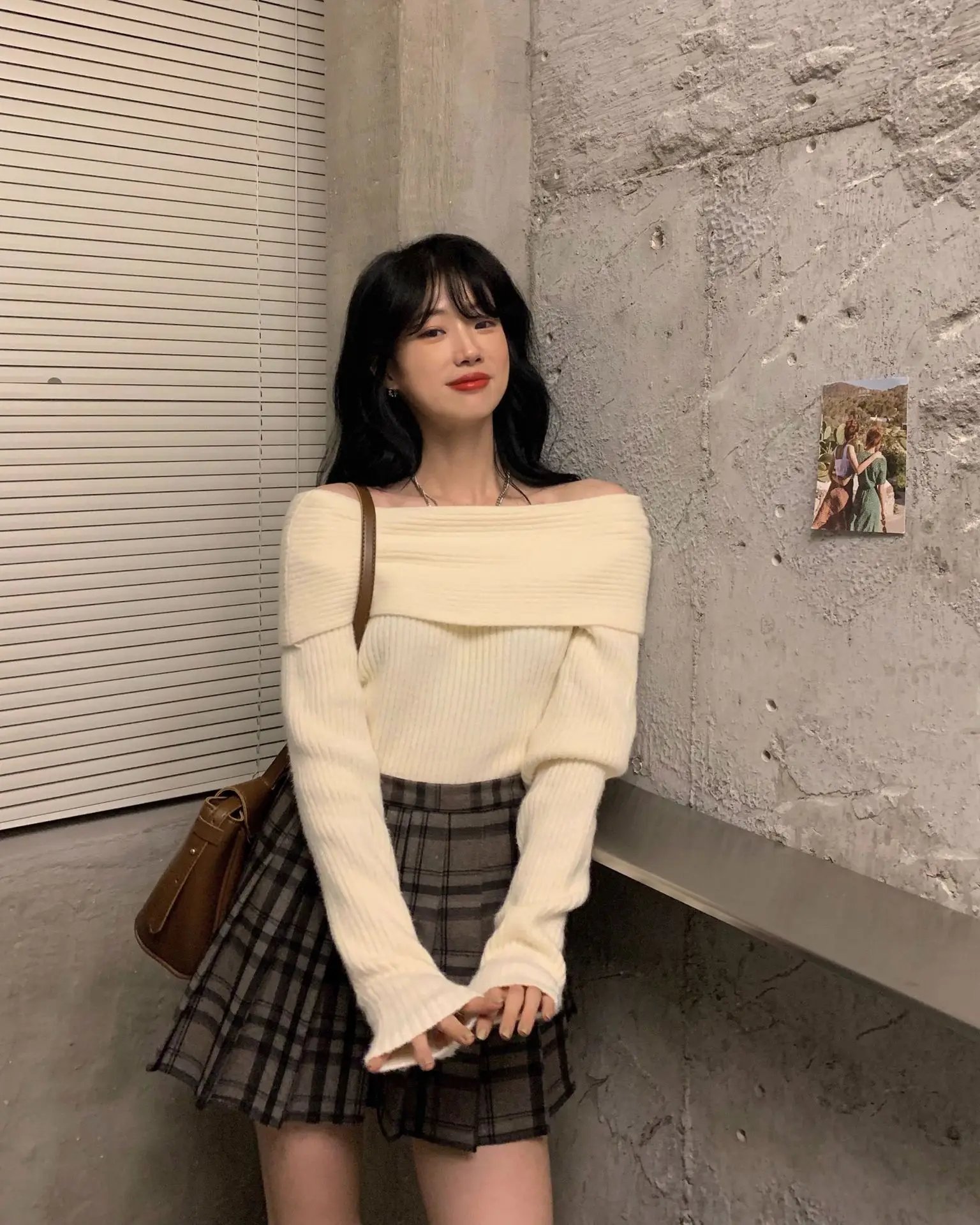 Off Shoulder Sweater Women Autumn Winter Korean Fashion Solid Long Sleeve Knitted Pullovers Casual Elegant Chic Jumper Black