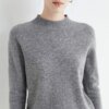 AOSSVIAO 2024 Autumn Winter Solid Mock-neck Pullover Sweater For Women Casual Knitwear Female Clothing Basic Soft Tops