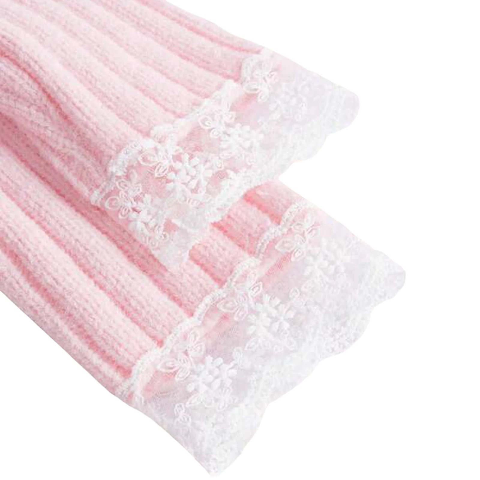 Women's Cold Shoulder Sweaters Long Sleeve Contrast Lace Knit Pullovers Bow Front Jumper Tops