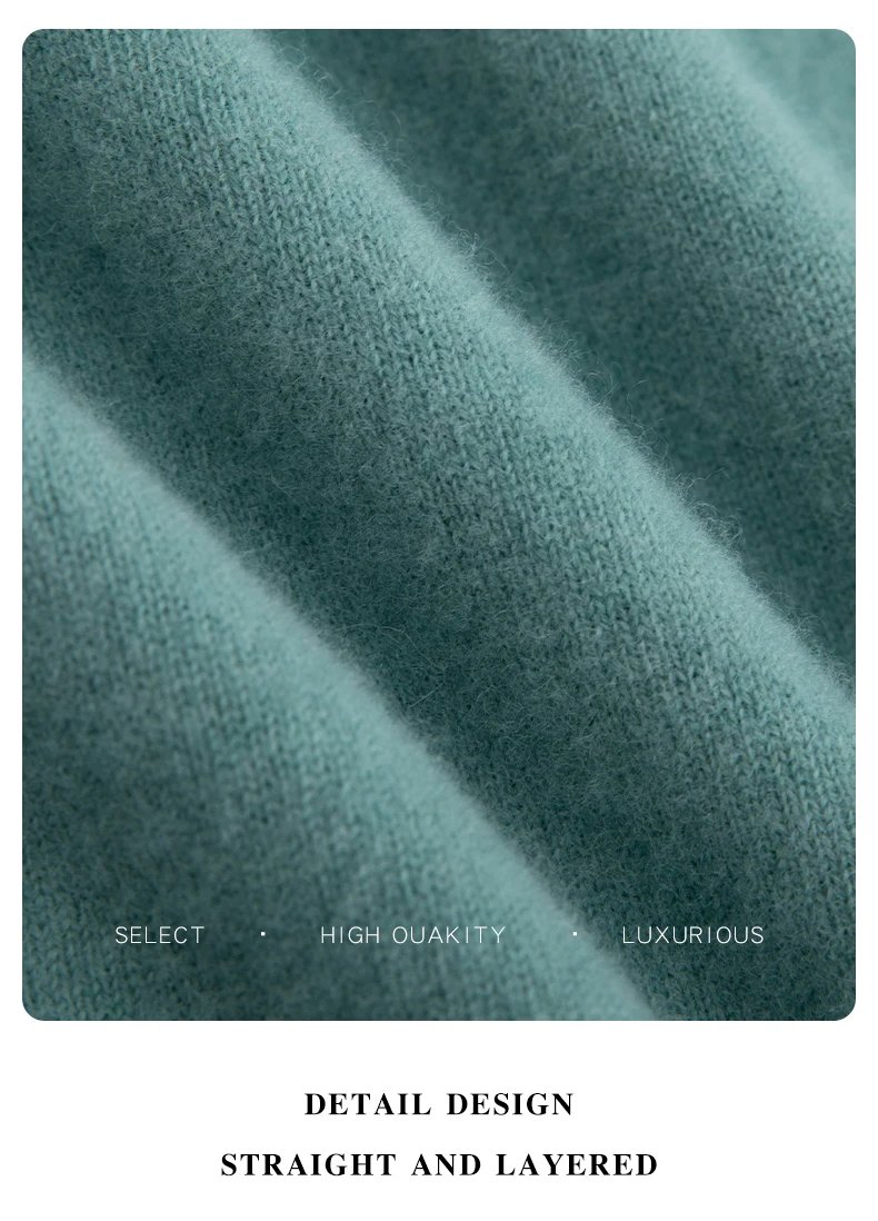 Autumn And Winter 100% Pure Wool Men's Thick Round Neck Slim-Fit O-neck Pullover Long-Sleeved Knitted Cashmere Sweater