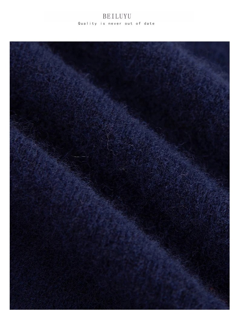 Autumn And Winter 100% Pure Wool Men's Thick Round Neck Slim-Fit O-neck Pullover Long-Sleeved Knitted Cashmere Sweater