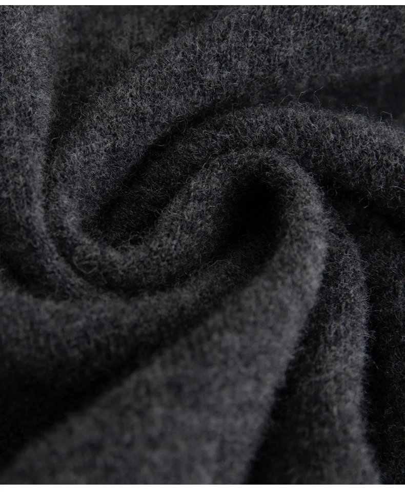 Autumn And Winter 100% Pure Wool Men's Thick Round Neck Slim-Fit O-neck Pullover Long-Sleeved Knitted Cashmere Sweater