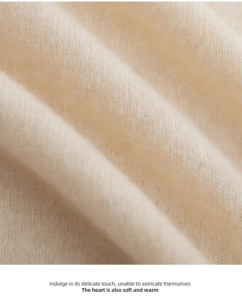 Autumn And Winter 100% Pure Wool Men's Thick Round Neck Slim-Fit O-neck Pullover Long-Sleeved Knitted Cashmere Sweater