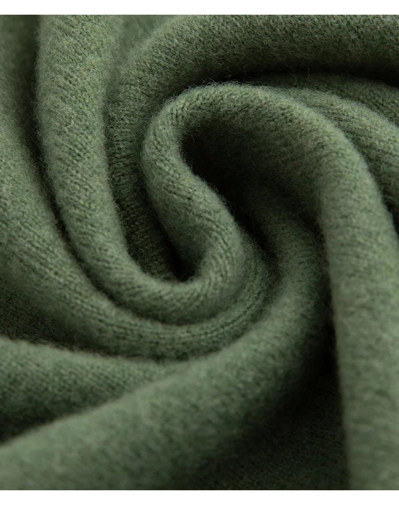 Autumn And Winter 100% Pure Wool Men's Thick Round Neck Slim-Fit O-neck Pullover Long-Sleeved Knitted Cashmere Sweater