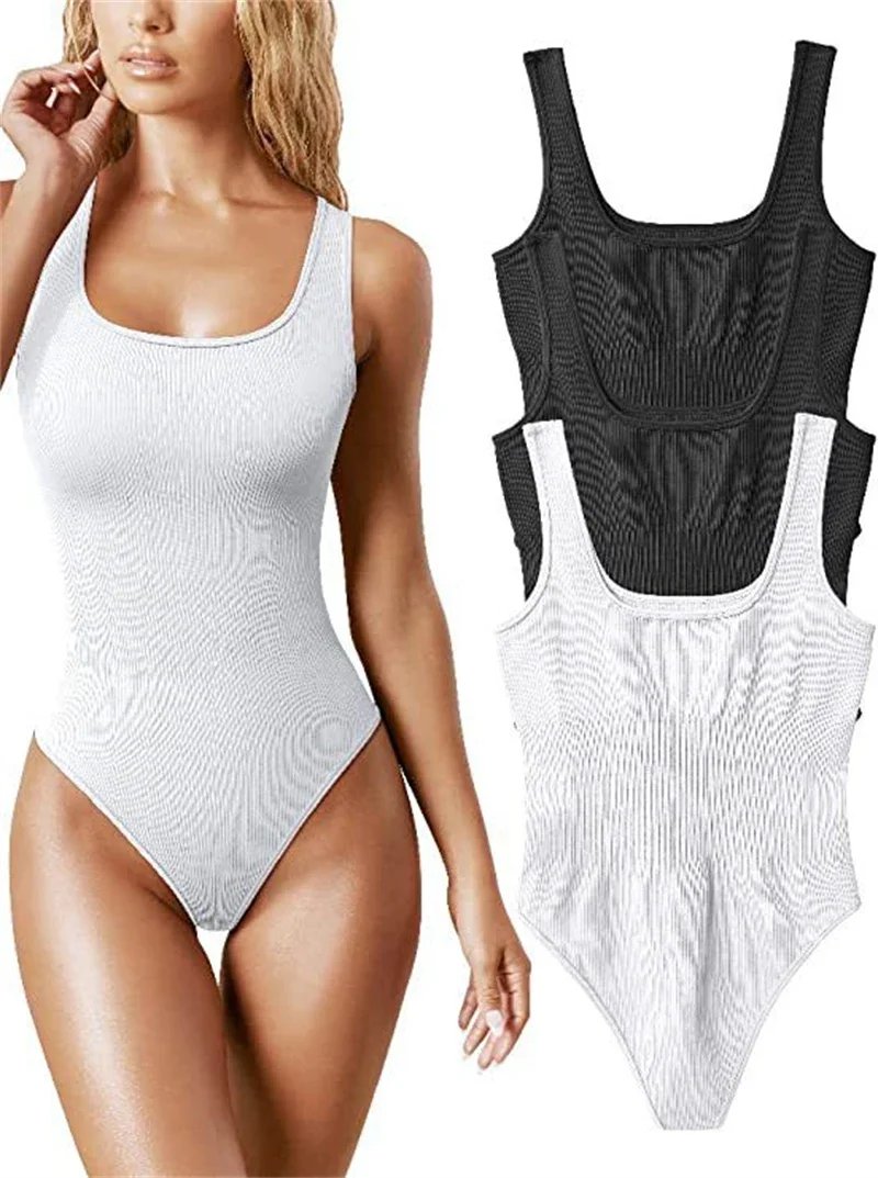 Seamless Sculpting Shaper Tank Top Solid Knit Rib Bodysuits Women Sleeveless Backless Romper Jumpsuit Beach Wear Bodysuits Seamless Sculpting Shaper Tank Top Solid Knit Rib Bodysuits Women Sleeveless Backless Romper Jumpsuit Beach Wear Bodysuits